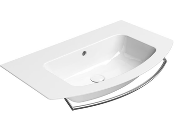 PURA 82 - Ceramic washbasin with towel rail by GSI ceramica - view 2